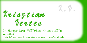 krisztian vertes business card